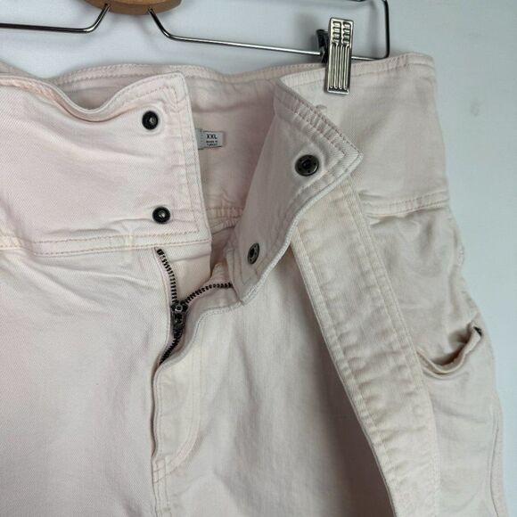 Rebecca Minkoff Callie Denim Tie Waist Mini Skirt Pale Light Pink XXL - Picture 4 of 7